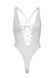 Мереживне боді Leg Avenue Floral lace thong teddy White, шнурівка на грудях, one size SO7963 фото 8
