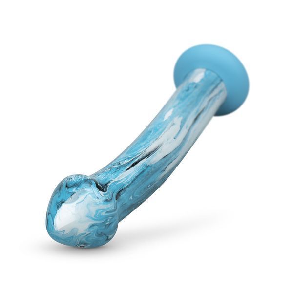 Скляний дилдо Gildo Ocean Ripple, об&rsquo;ємна головка, ідеально для точки G SO8893 фото