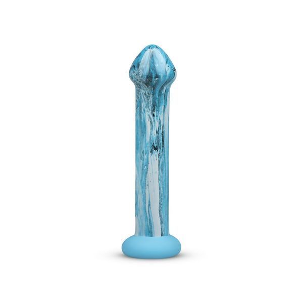 Скляний дилдо Gildo Ocean Ripple, об&rsquo;ємна головка, ідеально для точки G SO8893 фото