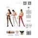 Колготки-бодістокінги з відкритим доступом Passion S017 One Size, Red, імітація панчіх та пояса PSS017R фото 5