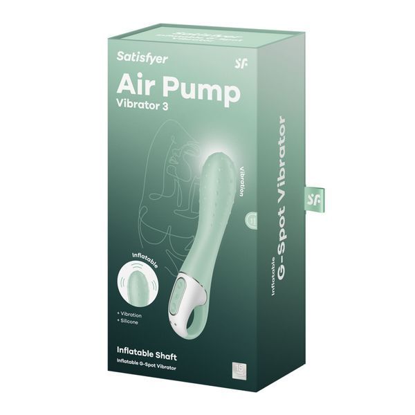 Вібратор точки G Satisfyer Air Pump Vibrator 3, надувається, 12 режимів вібрації SX2174 фото