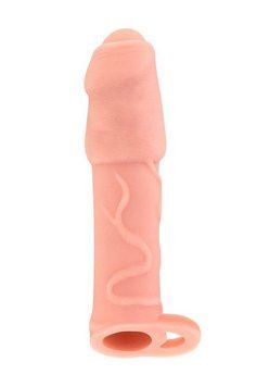 Насадка на член Real Body &mdash; Real Extender DICKY із закритою головкою та кільцем для мошонки SO3716 фото