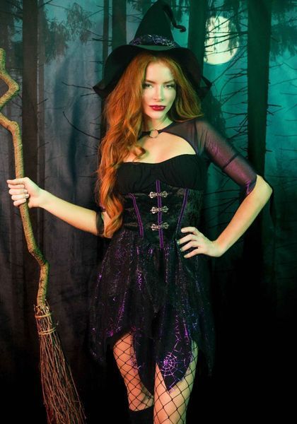 Костюм відьми Leg Avenue Mystical Witch XL, сукня, капелюх SO9335 фото