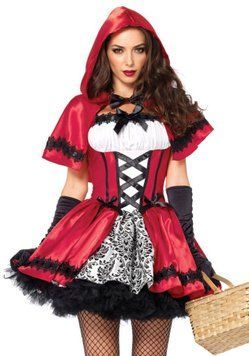 Еротичний костюм Червоної шапочки Leg Avenue Gothic Red Riding Hood M, сукня, накидка SO9123 фото