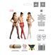 Сітчасті панчохи-стокінги Passion S018 One Size, White, імітація пояса, сітка з вертикальними смужка PSS018W фото 5