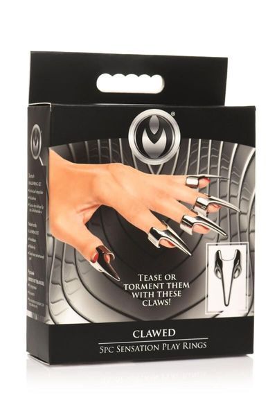 Набір кілець з кігтями Master Series Five-Piece Sensation Claw Rings - Silver SX1191 фото
