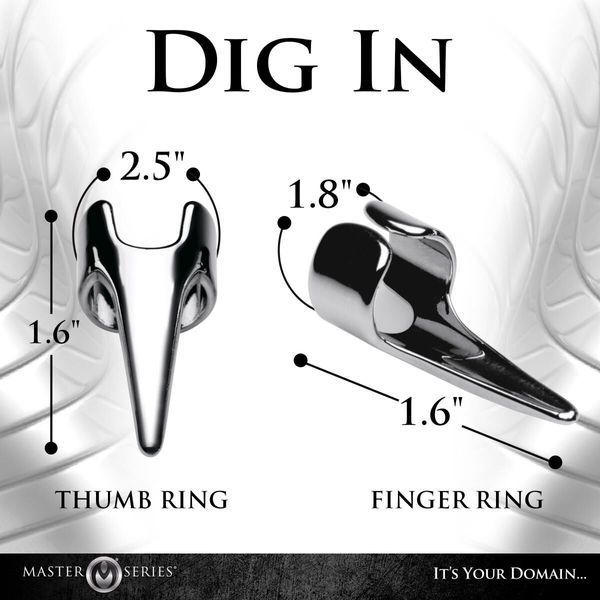 Набір кілець з кігтями Master Series Five-Piece Sensation Claw Rings - Silver SX1191 фото
