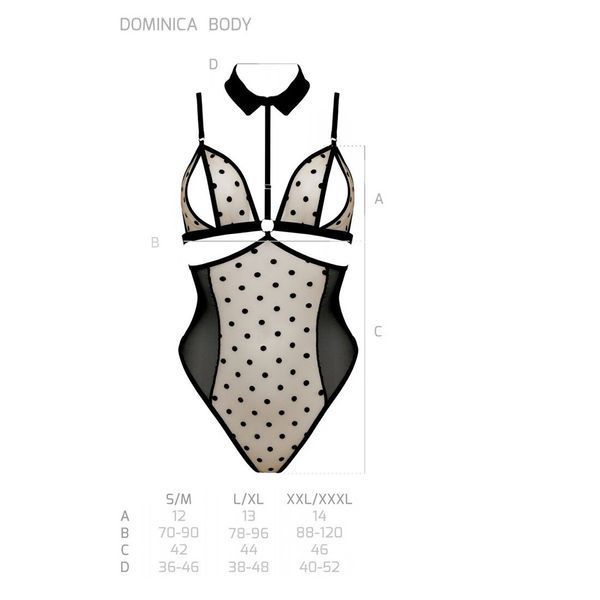 Боді Passion DOMINICA BODY L/XL, black SO8427 фото