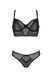 Комплект Passion DROSERA SET black, L/XL, сітка+мереживо, бюстьє та трусики танга SX0479 фото 3
